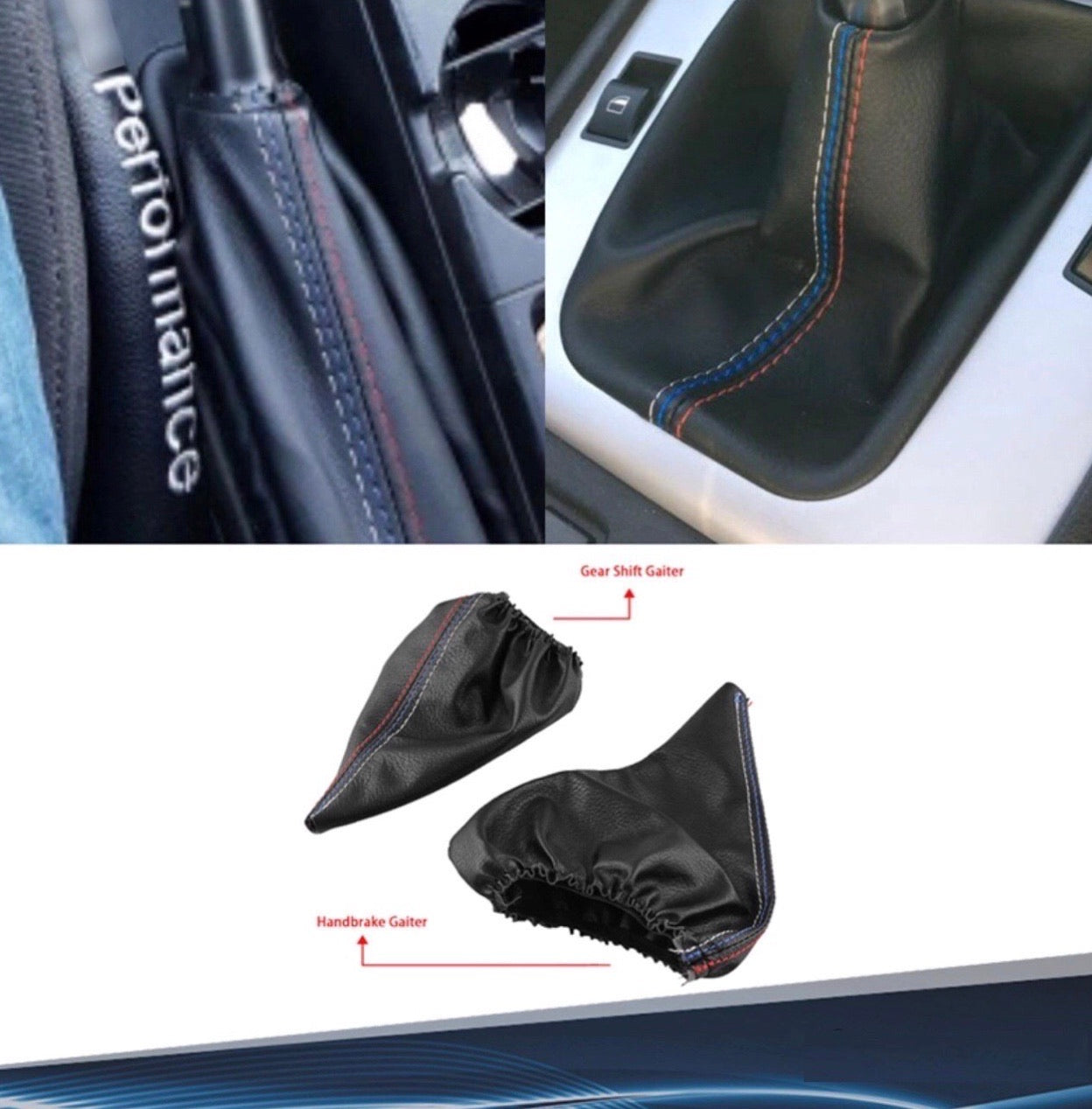 Car Shift Gear Stick Dust-proof Cover Handbrake Handle Faux Leather Cover for BMW E30 E36 E34 E46 Z3 Manual Models