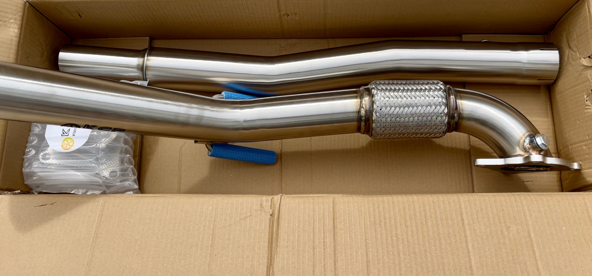 KCP Stainless Decat Downpipe Suit For VW Golf MK5 MK6 GTI Audi A3 8P 2.0T 1.8T Exhaust