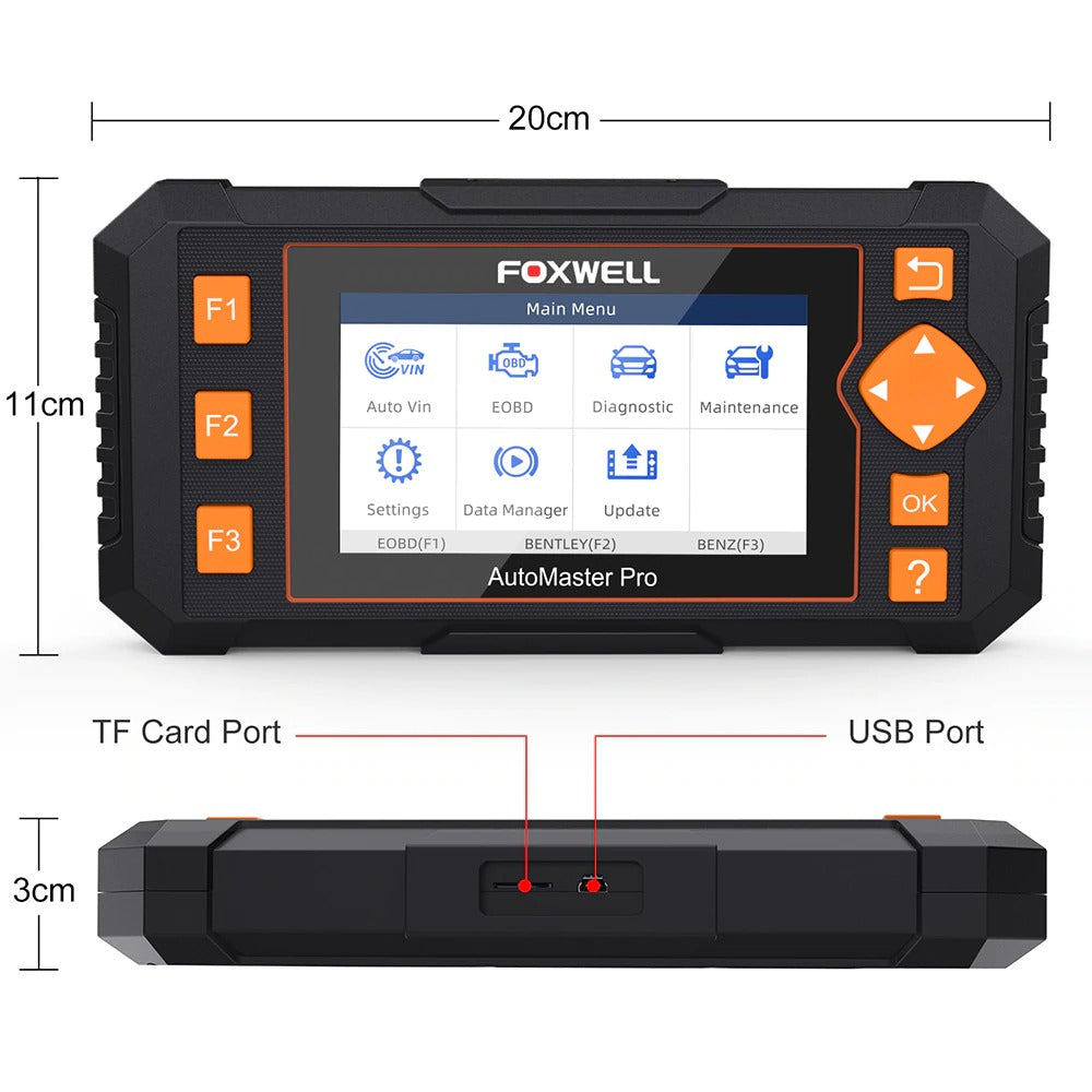 Foxwell NT634 OBD OBD2 Scanner Engine ABS SRS Transmission Scan Tool 11 Reset Functions OBD 2 Car Diagnostic Tool