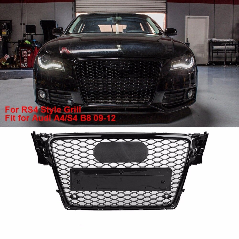 Front Sport Hex Mesh Honeycomb Hood Grill Gloss Black for Audi A4/S4 B8 2009 2010 2011 2012 For RS4

A5 B8 8P0 2008-2012 8T0853651