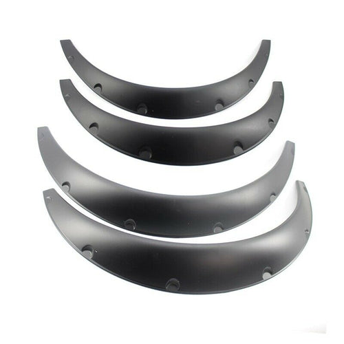 4PC x Plastic Car Body Wheel Eyebrow Fender Flares Flexible Durable (Matte Bl Q1R2)