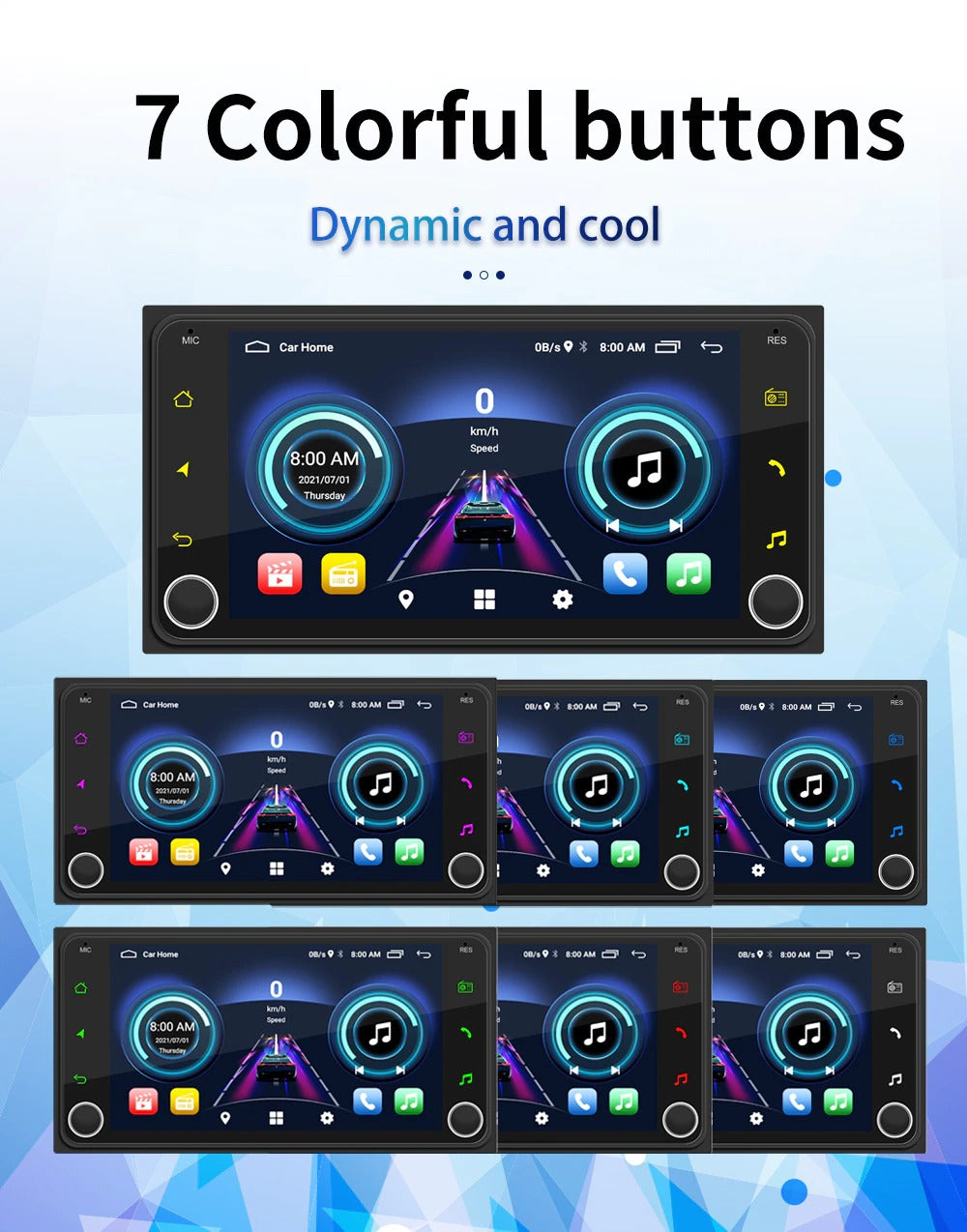 2 + 32G Android Stereo Apple Carplay / Android Auto Suit Toyota Including Rear View Camera GPS Bluetooth Touch screen