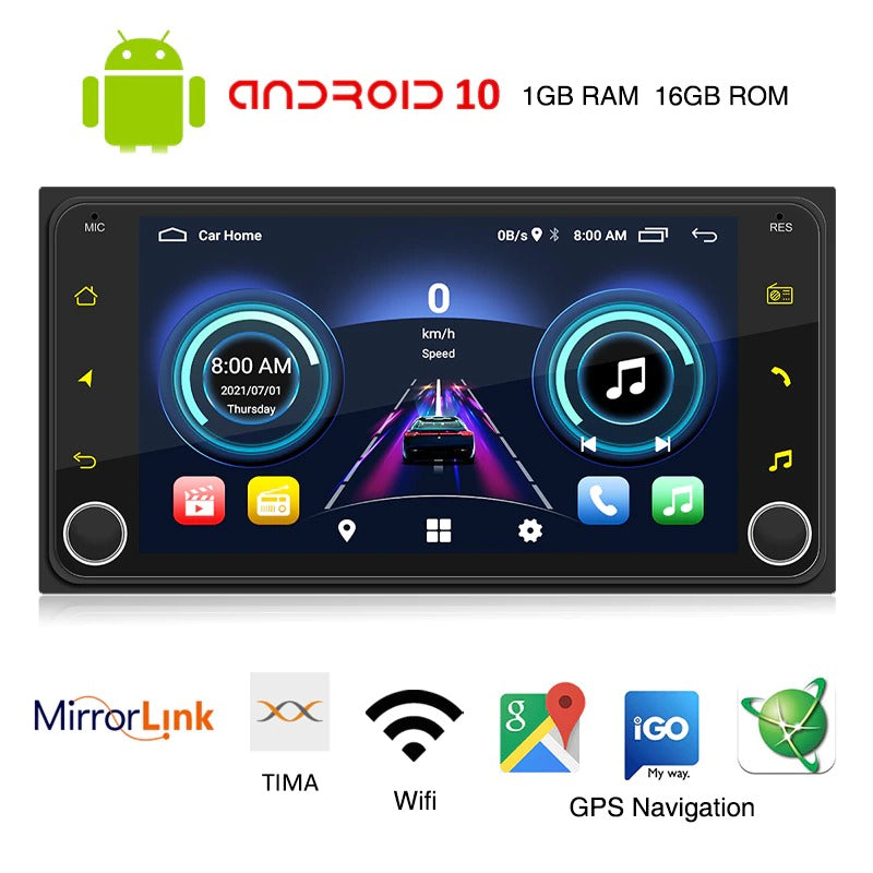 Suitable for Toyota Android Carplay 2 Din Car Radio Bluetooth Android-Auto RDS GPS Navigation WiFi USB Head Unit for Corolla Yaris AVR4 Camry